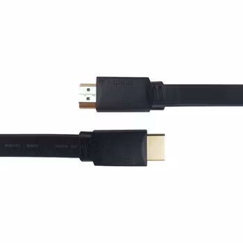 Platt high speed HDMI-kabel med Ethernet, 3 m, svart