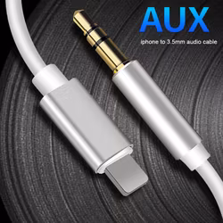 8 Pin till 3.5mm AUX Audio Adapter Kabel