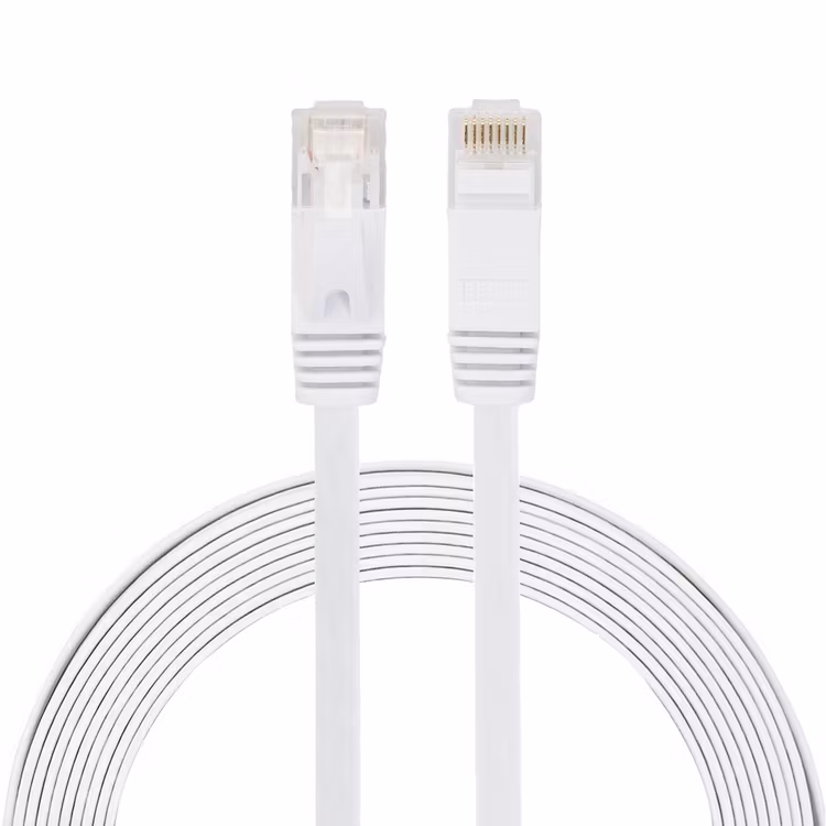 3m CAT6 Ultratunn Platt Nätverkskabel, RJ45 (Vit)