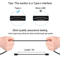 Snabbladdningsdatakabel med OTG Typ-C / USB-C till Type-C / USB-C