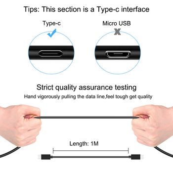 Snabbladdningsdatakabel med OTG Typ-C / USB-C till Type-C / USB-C