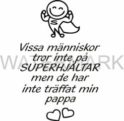 Väggord Vissa Pappa 36x55cm Svart