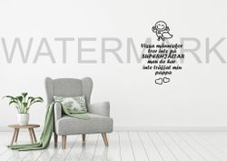 Väggord Vissa Pappa 36x55cm Svart
