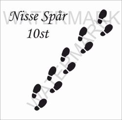 Väggord Nissespår 10 st spår 12x15cm Svart