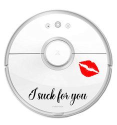 "I Suck For You" dekal till robotdammsugare 19x6cm