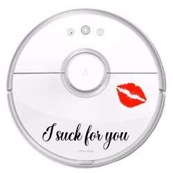 "I Suck For You" dekal till robotdammsugare 19x6cm