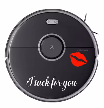 "I Suck For You" dekal till robotdammsugare 19x6cm