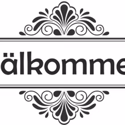 Väggord Välkommen med fåglar 55x28cm Svart