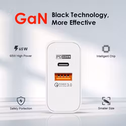 Universalladdare 65W USB-C/Typ-C+USB