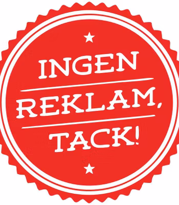 Ingen reklam, tack – snygg dekal med tydligt budskap