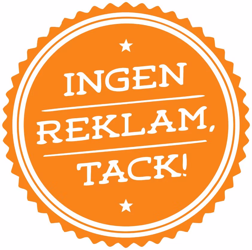 Ingen reklam, tack – snygg dekal med tydligt budskap