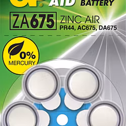 Hörapparatsbatteri ZA675 – 6-pack