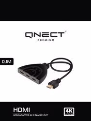 Adapter HDMI 3 in – 1 ut 4K Pigtail, 0,1 m