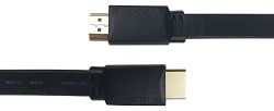 Platt high speed HDMI-kabel med Ethernet, 5 m, svart