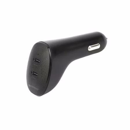 Billaddare 20W, 2x USB-C PD 20W, svart