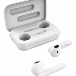 True Wireless Stereo hörlurar med laddningsetui, semi-in-ear, BT 5, mattvit
