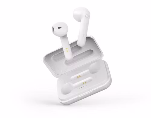 True Wireless Stereo hörlurar med laddningsetui, semi-in-ear, BT 5, mattvit