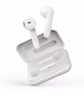 True Wireless Stereo hörlurar med laddningsetui, semi-in-ear, BT 5, mattvit
