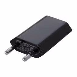 USB-väggladdare, 100 - 240 V, 1x USB-A, 1A, 5 W, svart