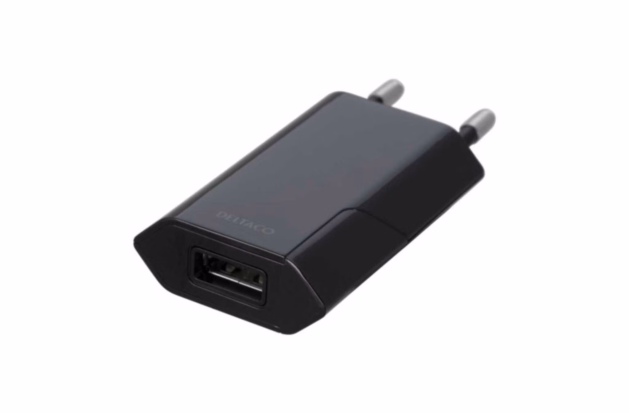 USB-väggladdare, 100 - 240 V, 1x USB-A, 1A, 5 W, svart