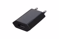 USB-väggladdare, 100 - 240 V, 1x USB-A, 1A, 5 W, svart