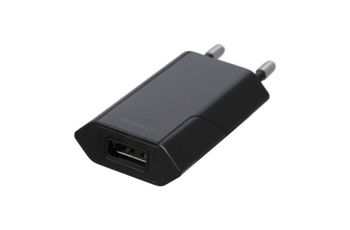 USB-väggladdare, 100 - 240 V, 1x USB-A, 1A, 5 W, svart