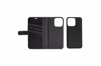 📱 iPhone 12 Mini Läderplånbok – Avtagbart Fodral – Svart