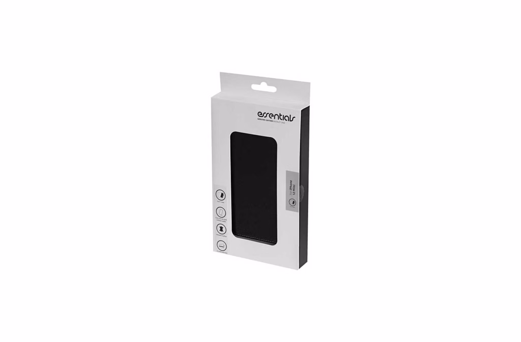 📱 iPhone 12 Mini Läderplånbok – Avtagbart Fodral – Svart
