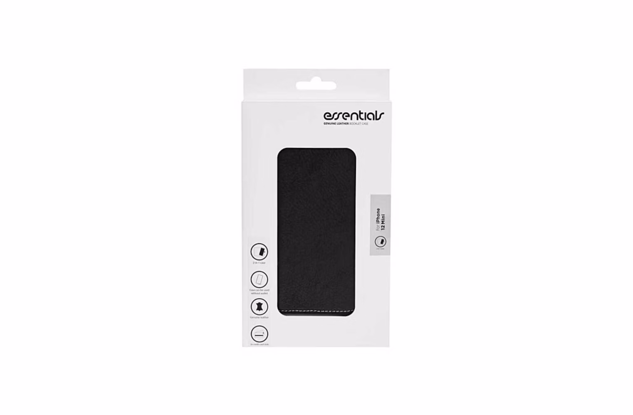📱 iPhone 12 Mini Läderplånbok – Avtagbart Fodral – Svart