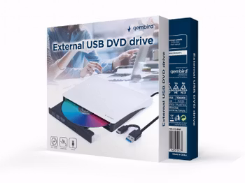 Gembird DVD-USB-031-BW – Extern USB DVD-brännare med USB-C