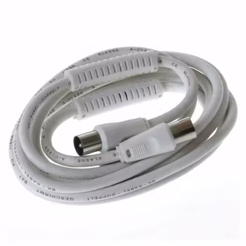 Antennkabel 5m IEC hane/hona klass B med ferrit 85dB