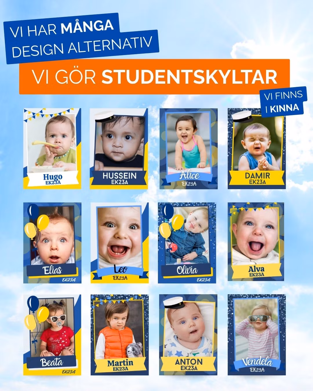 Personlig Studentskylt 2026