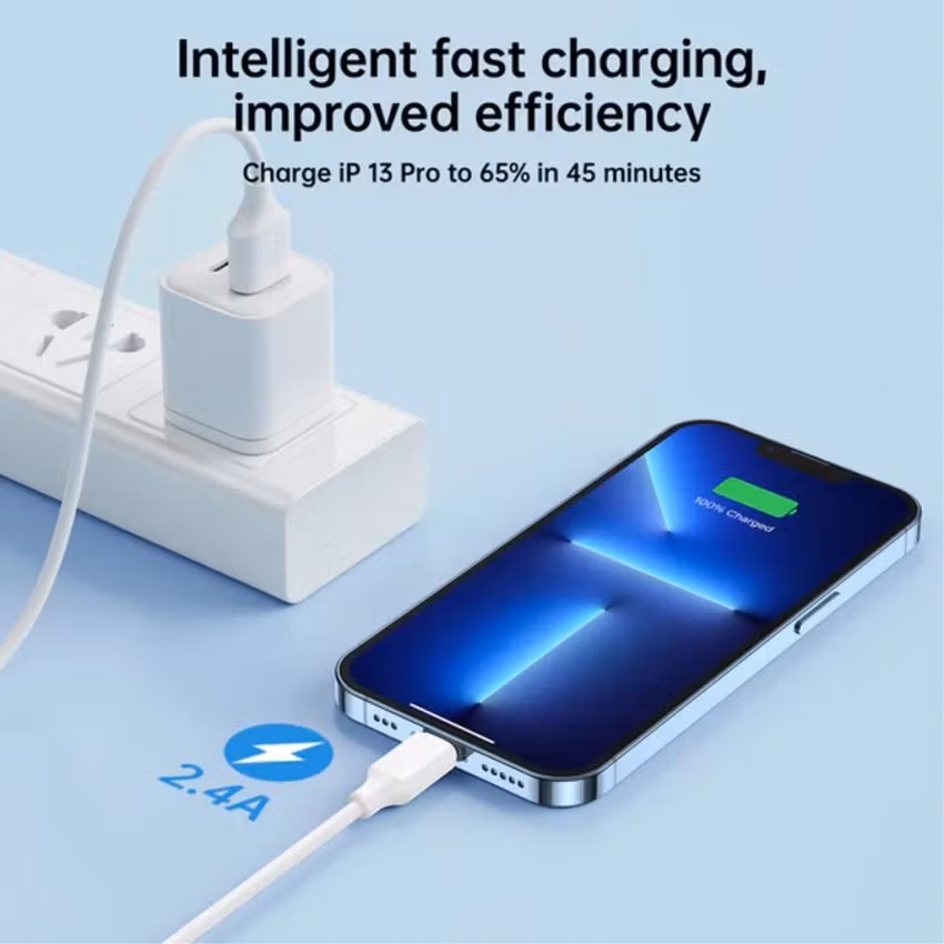 Joyroom USB-A till Lightning-kabel 3A, 1 m – Vit