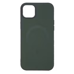 Essentials Silicone Mag Skal för iPhone 14 Plus – MagSafe, Grön