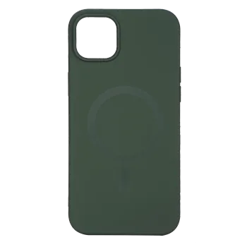 Essentials Silicone Mag Skal för iPhone 14 Plus – MagSafe, Grön