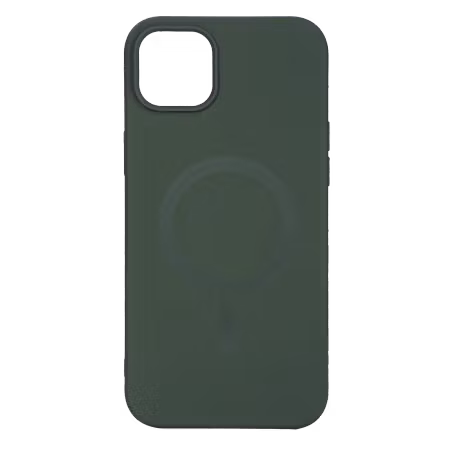 Essentials Silicone Mag Skal för iPhone 14 Plus – MagSafe, Grön