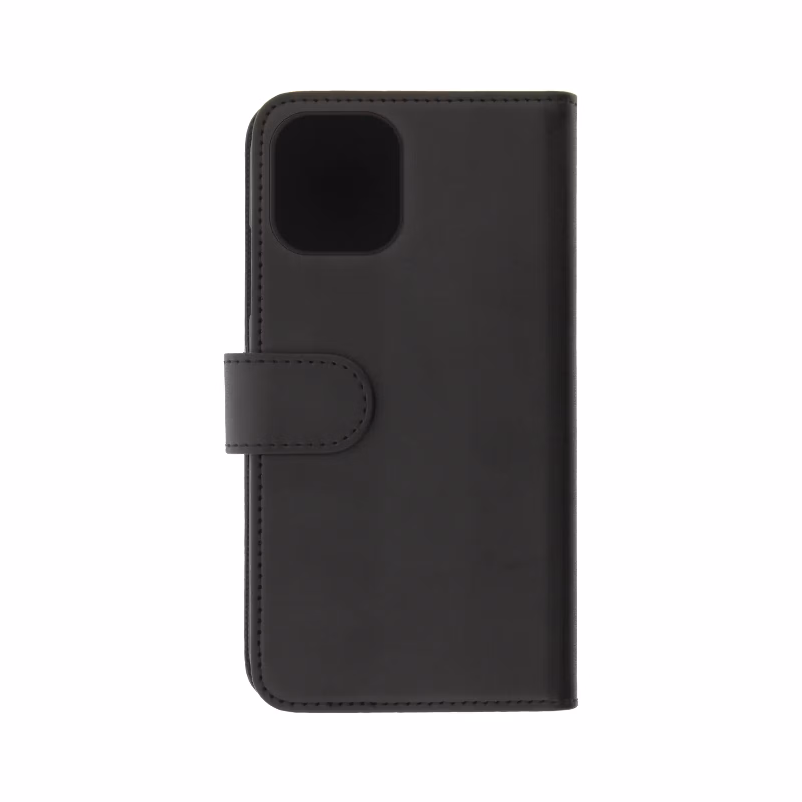 Baksida på DELTACO svart plånboksfodral för iPhone 12 Pro Max