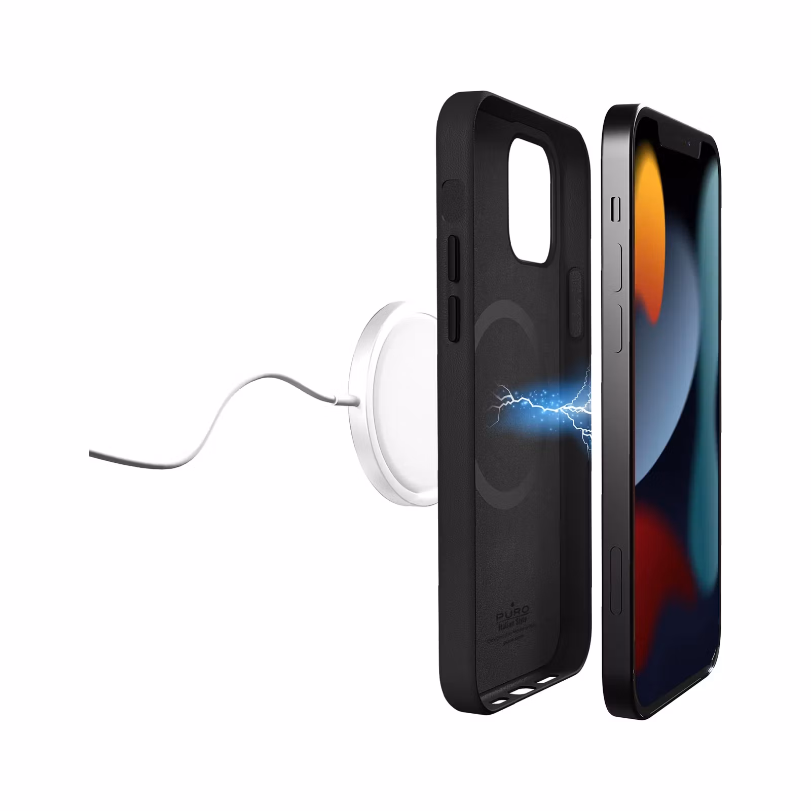 Puro Sky Mag svart skal för iPhone 13 Pro Max med magnetisk MagSafe-laddning
