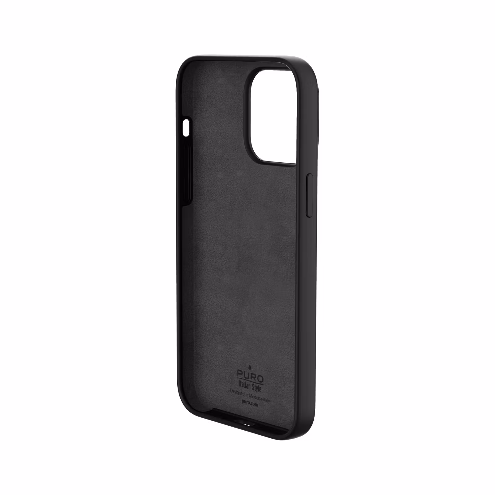 Insida på Puro Icon svart silikonskal för Apple iPhone 14 Pro Max