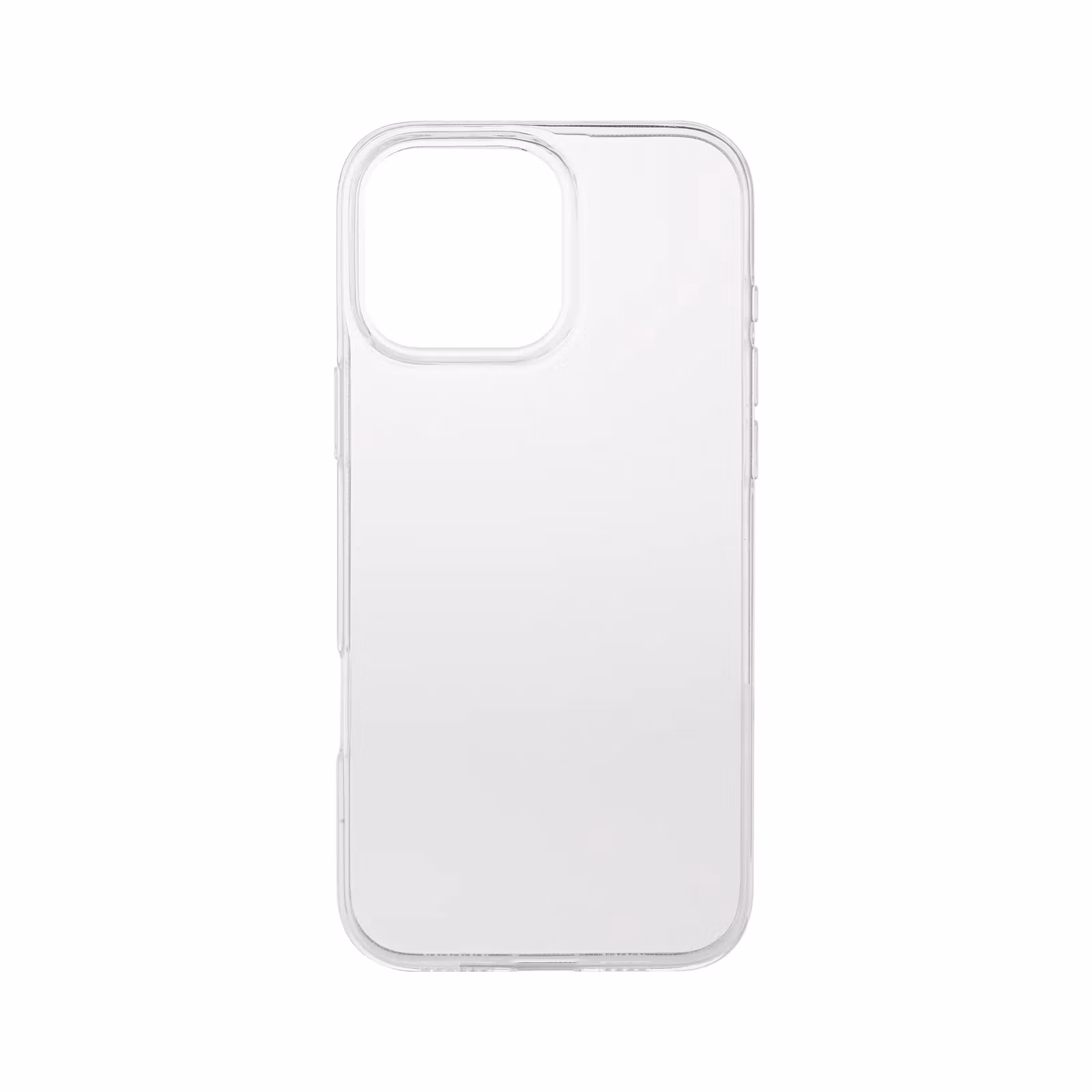 Baksida på Essentials transparent TPU-skal för Apple iPhone 16 Pro Max