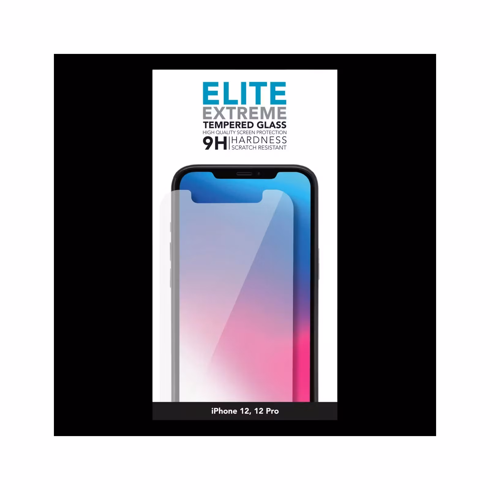 Elite Extreme skärmskydd i härdat 9H-glas för iPhone 12 och iPhone 12 Pro