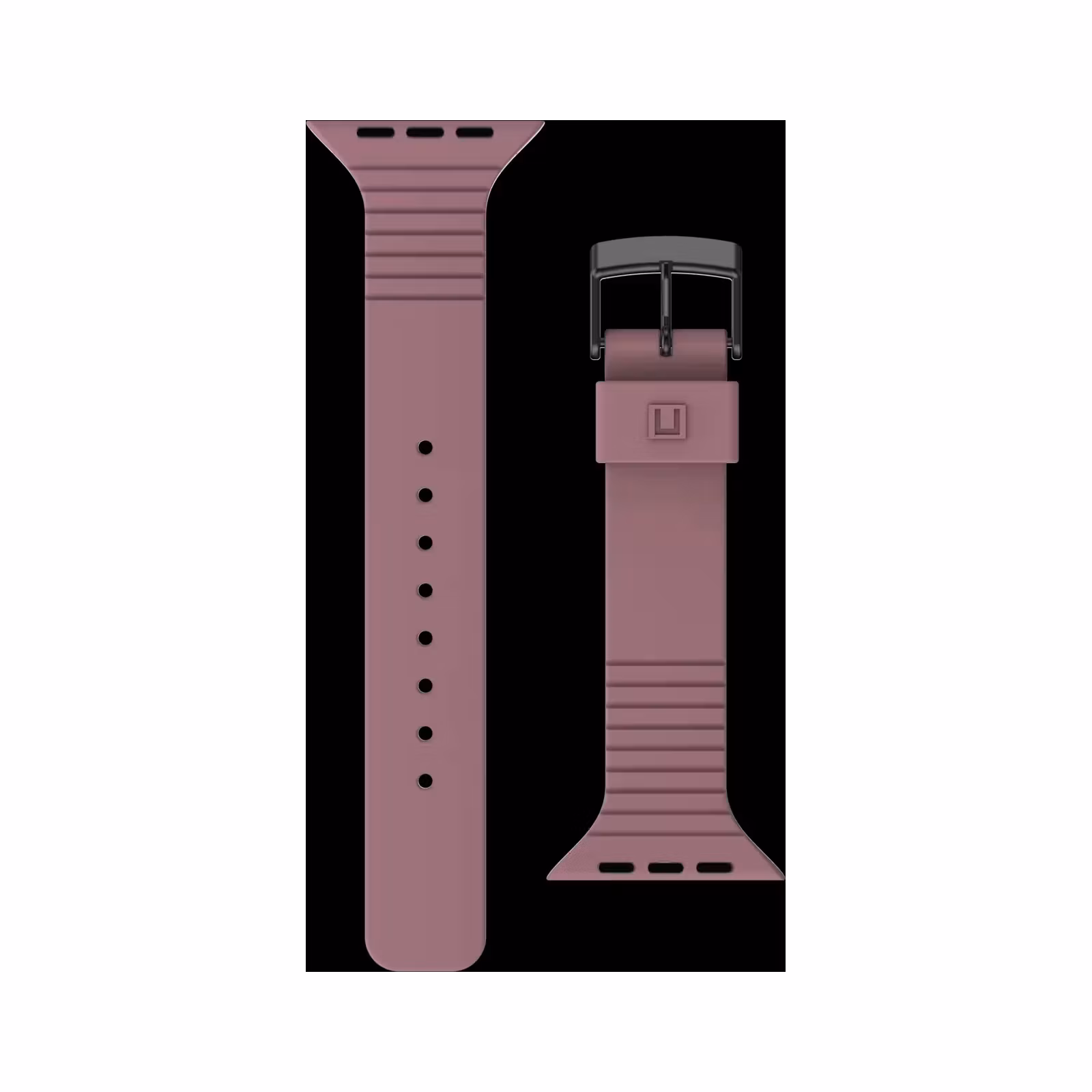 UAG Aurora silikonarmband i Dusty Rose med insida och UAG-logotyp