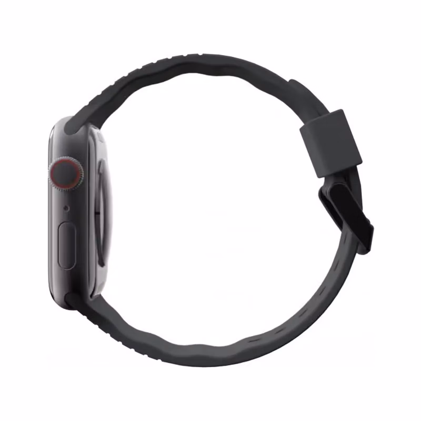 UAG Aurora svart Apple Watch-armband sett från sidan