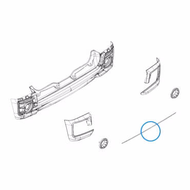 Dekalstripe bak Ligier JS50 2023- (Röd / 60 cm)