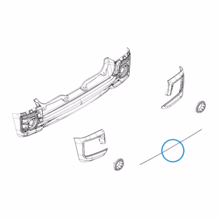 Dekalstripe bak Ligier JS50 2023- (Röd / 60 cm)