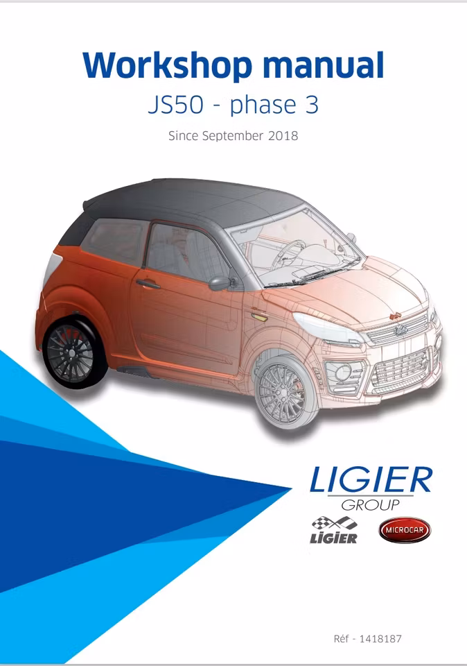 Arbetsmanual Ligier JS50 Gen 3 digital utgåva (Engelska)