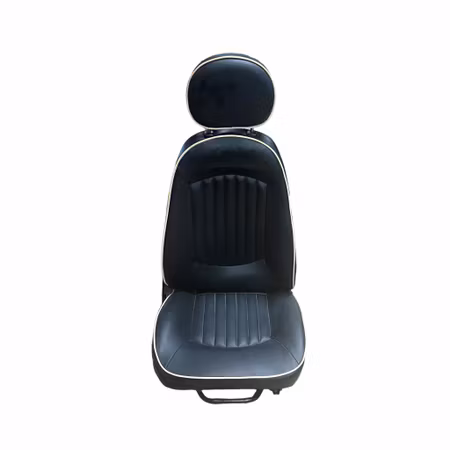 Stol/Säte Höger svart med vitt kantband - Microcar M8 m.fl (Beg)