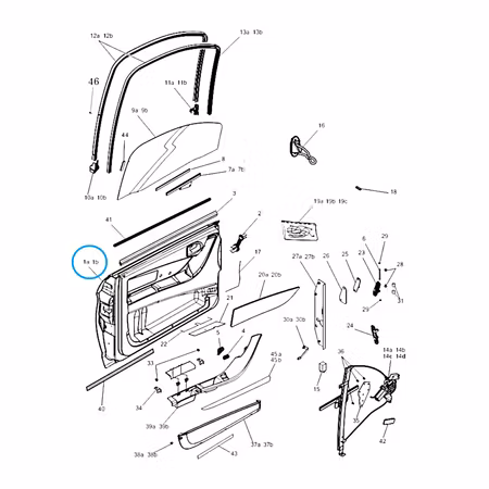 Dörrpanel förarsida - Microcar M8