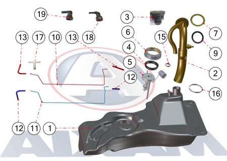 Karossring med packning (7+9)