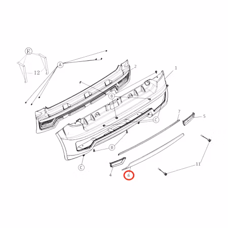 Dekorpanel Nedre Svart Ligier JS50/L Elegance V2/3 (Beg)